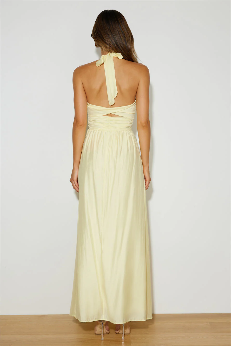 Coconut Island Maxi Dress Yellow - luluinthesky