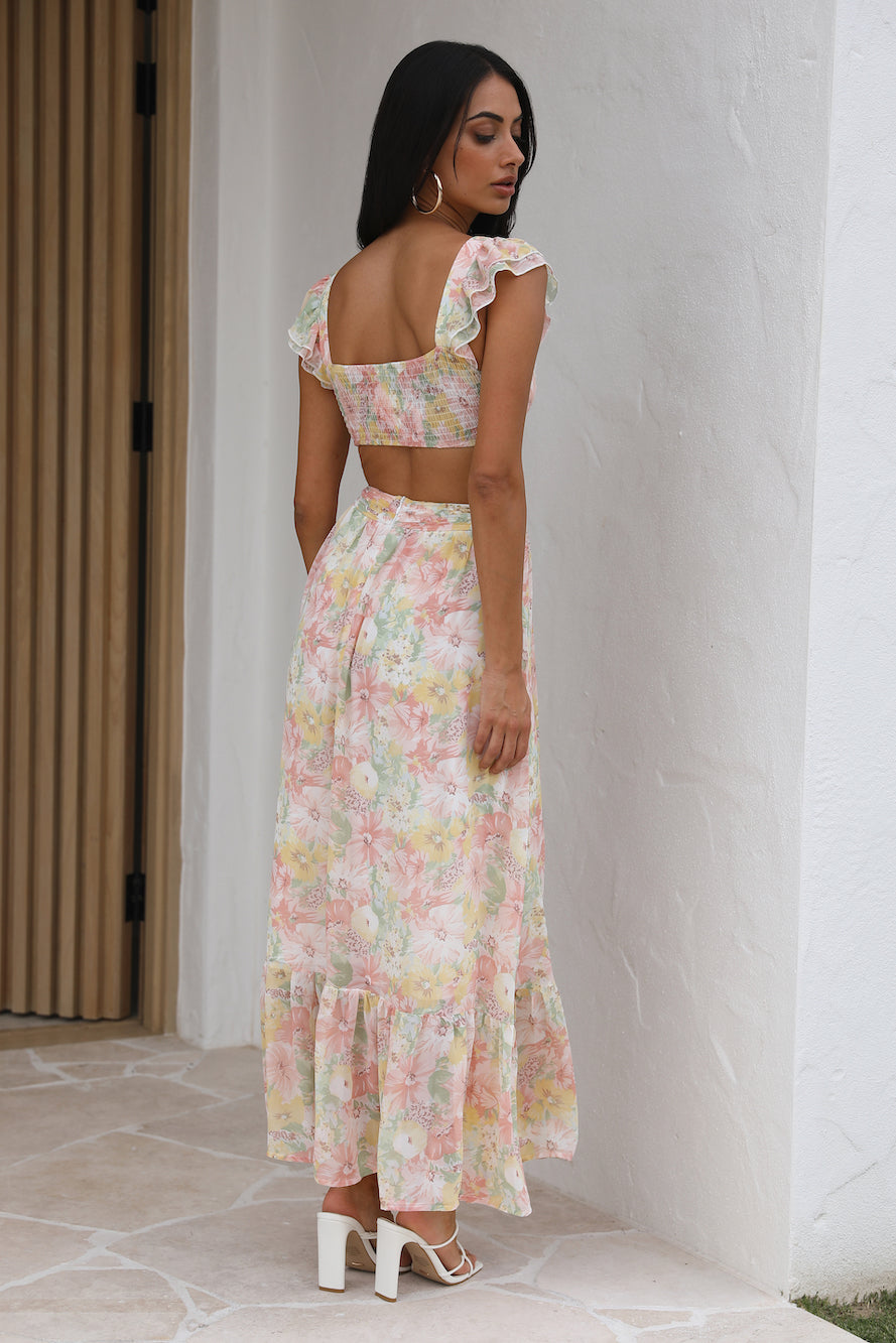 Watching Sunsets Maxi Dress Pink - luluinthesky