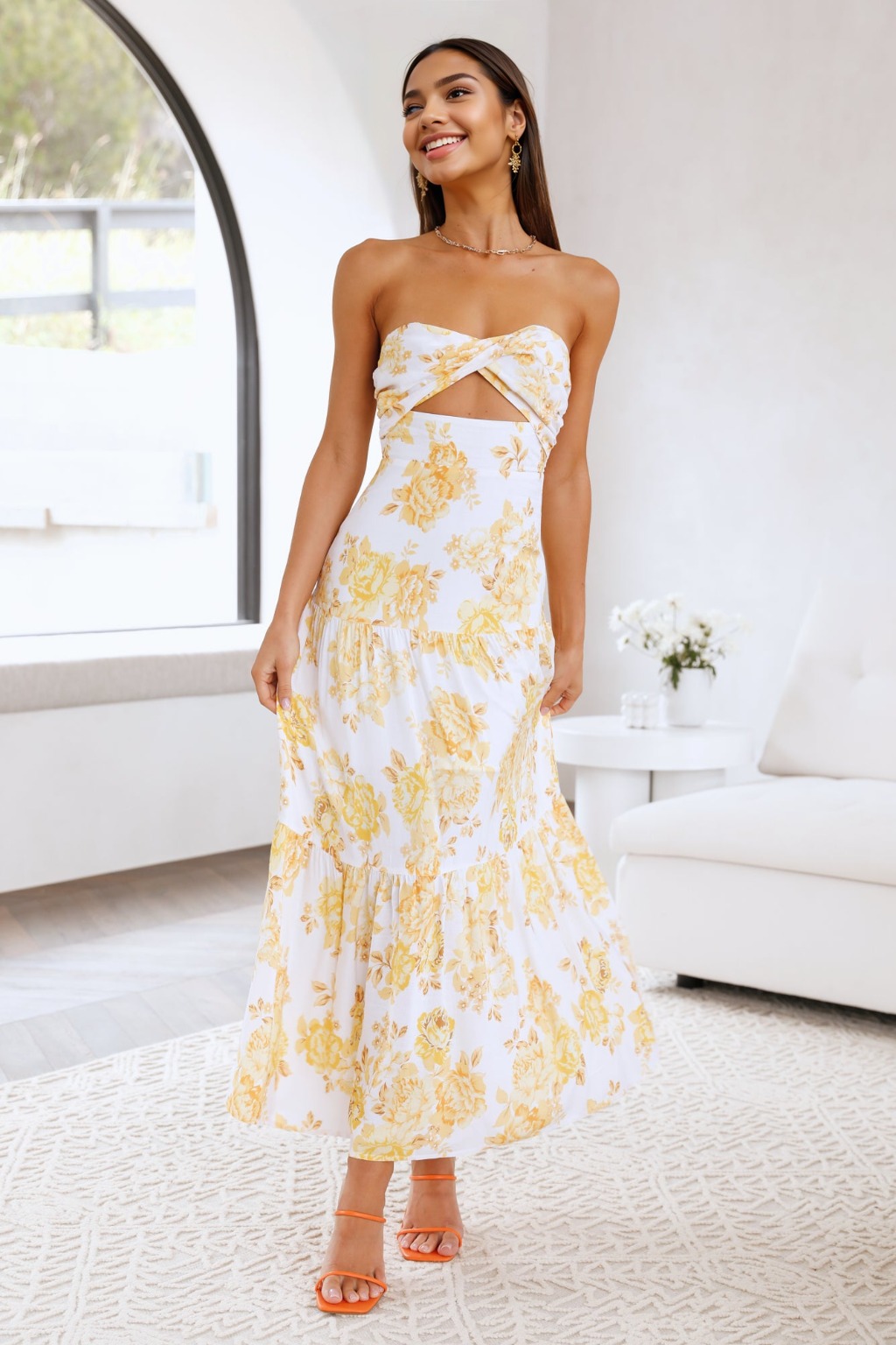Annita Maxi Dress Yellow - luluinthesky