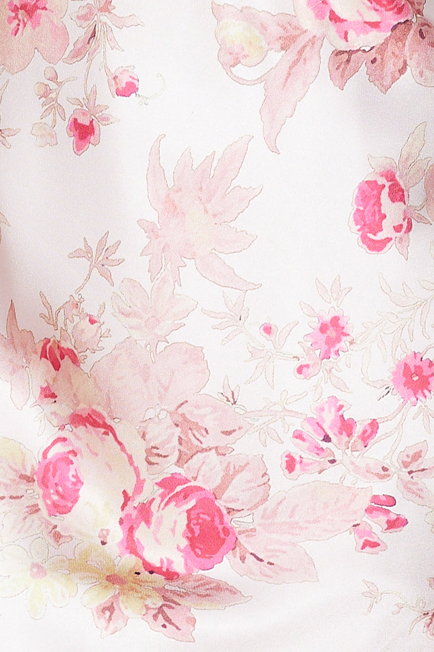 Blooming Passions Satin Maxi Dress Pink - luluinthesky