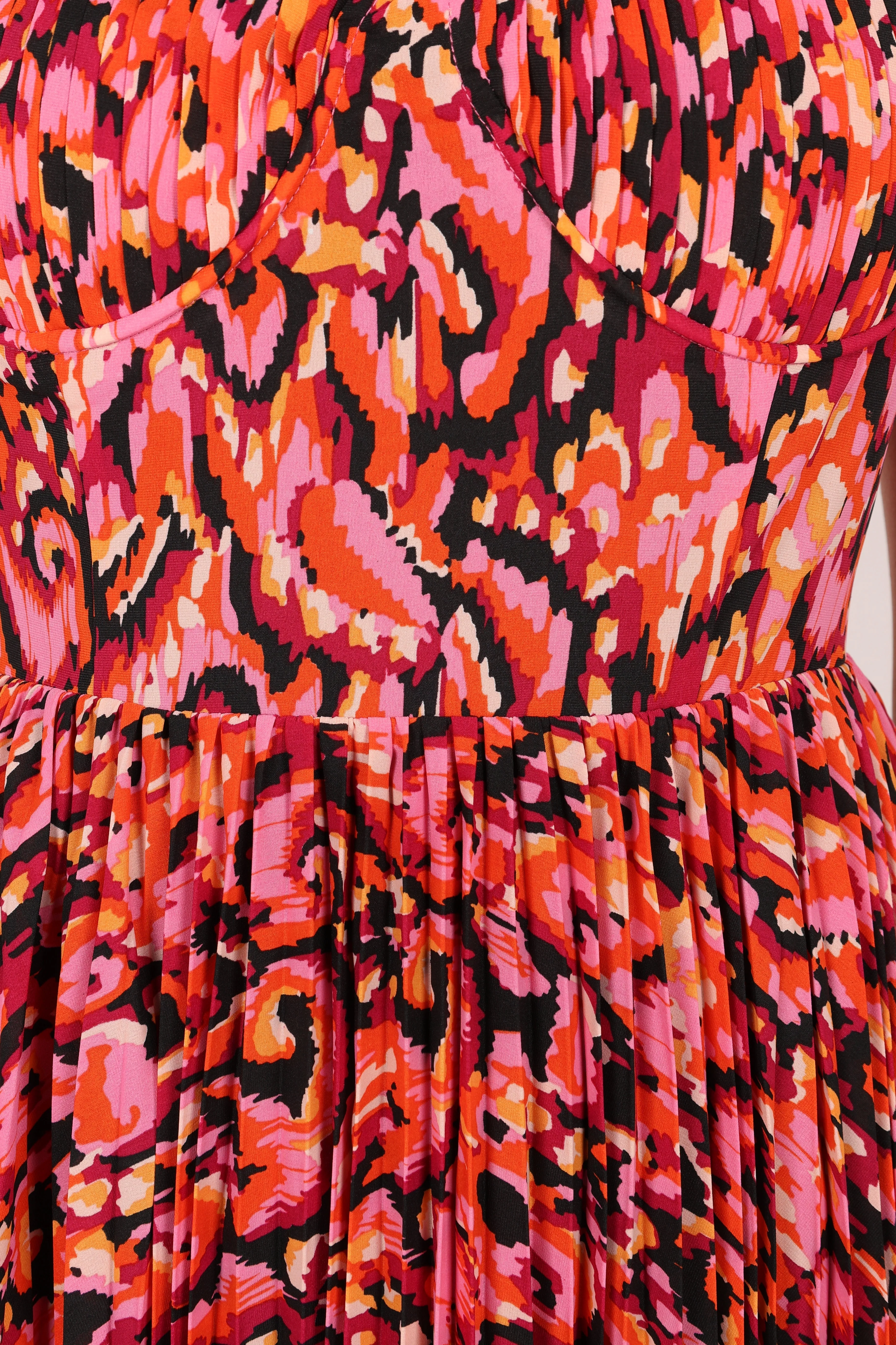 Achanti Pleated Maxi Dress - Pink Multi - luluinthesky