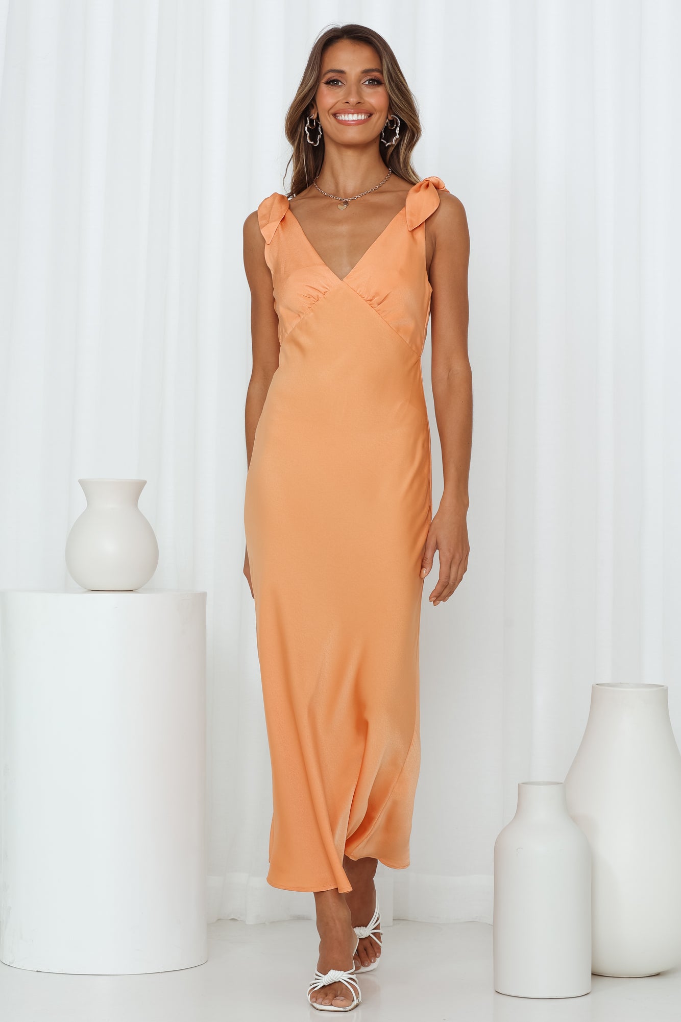 Spark It Maxi Dress Orange - luluinthesky