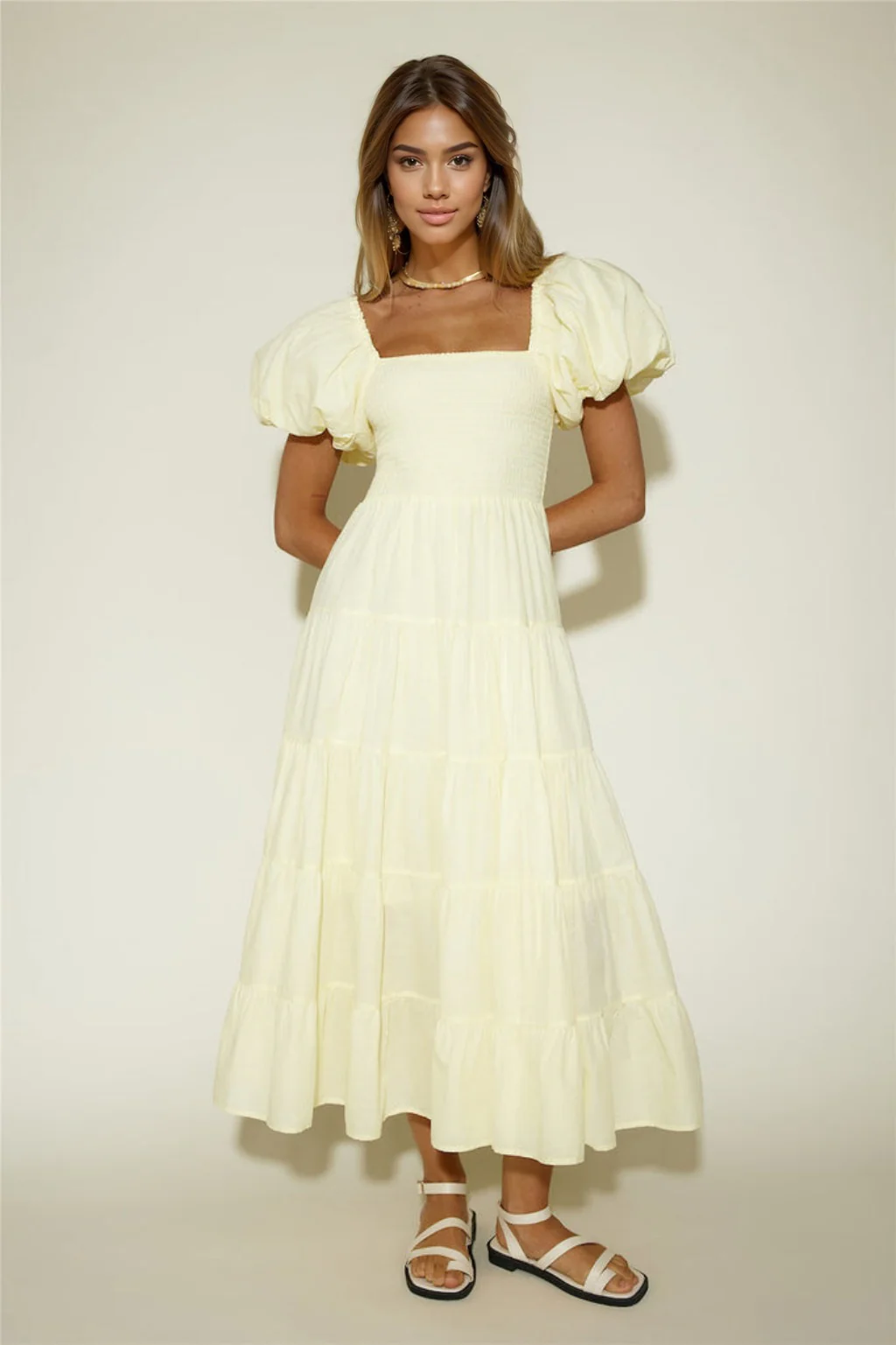 Adela Maxi Dress Yellow - luluinthesky