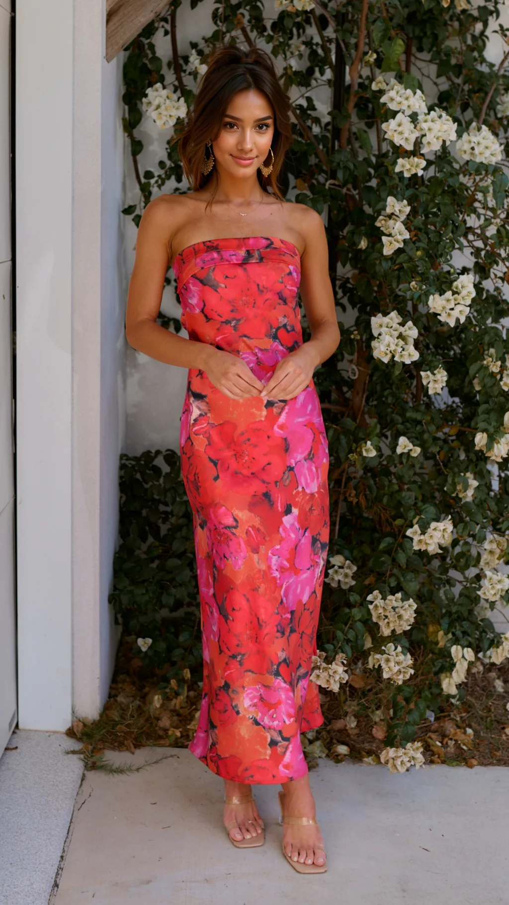 Miya Maxi Dress - Red Floral - luluinthesky