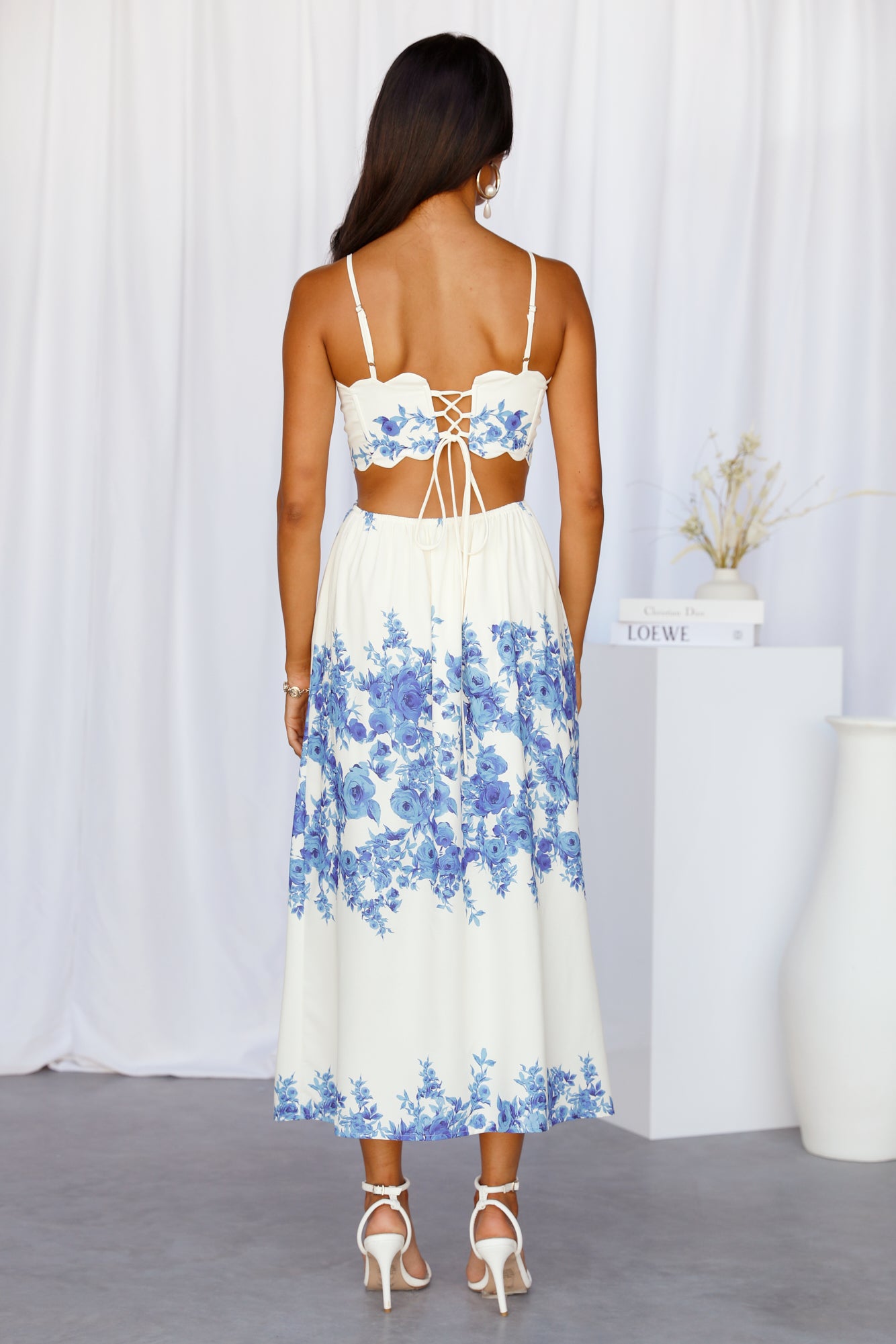 Sunny Times Midi Dress Blue - luluinthesky