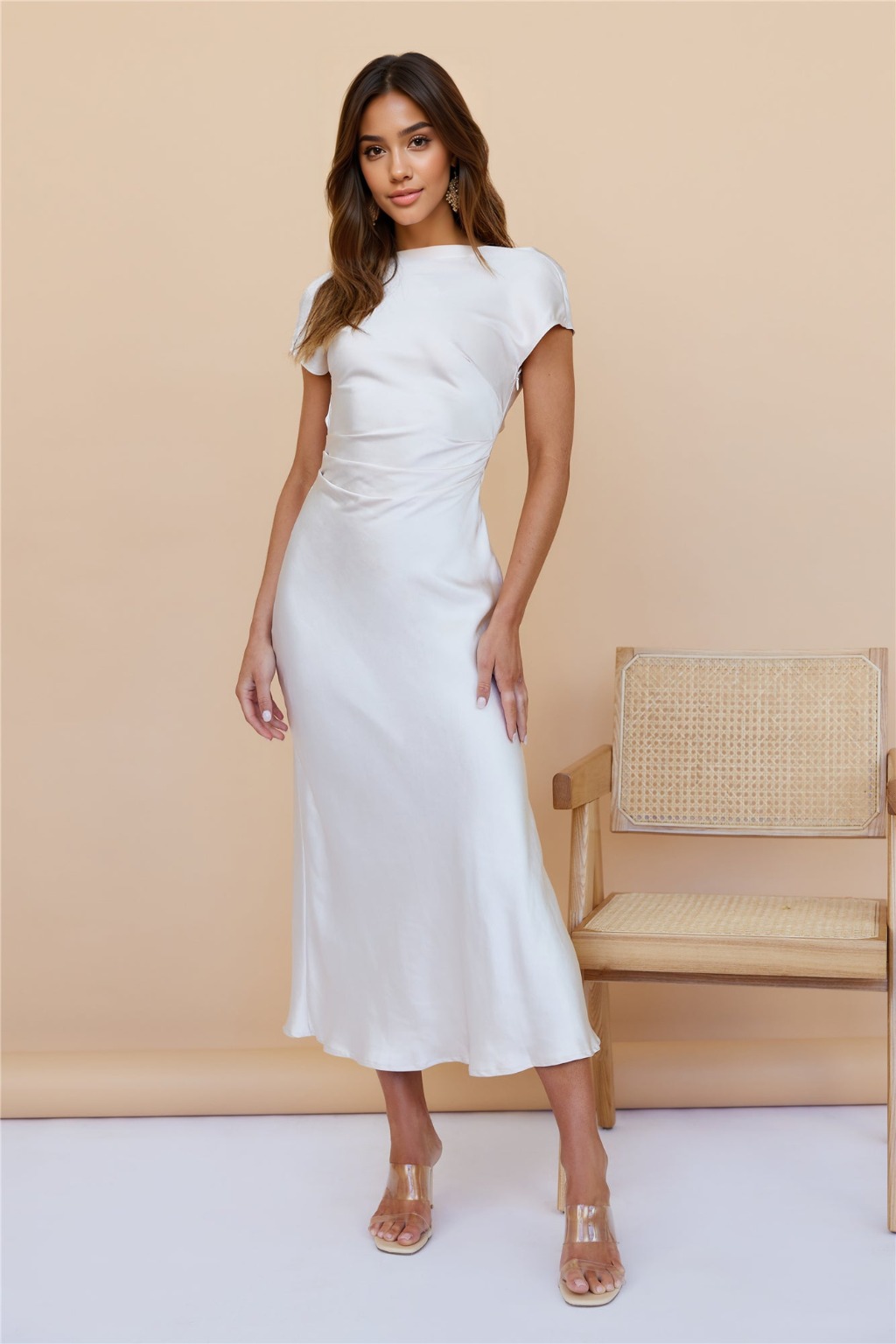 Siren Melody Maxi Dress Champagne - luluinthesky