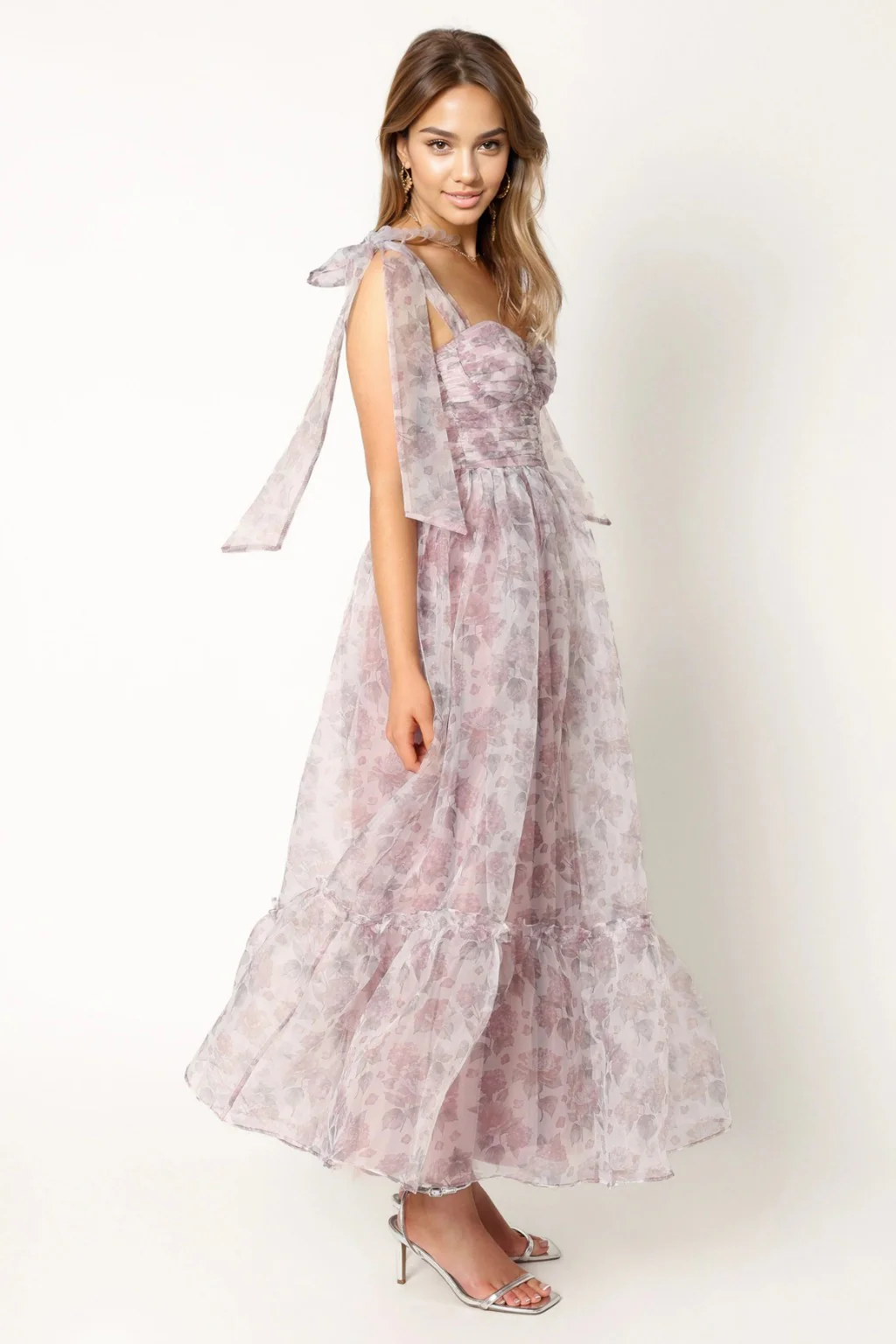 Floret Midi Dress - Dark Purple - luluinthesky