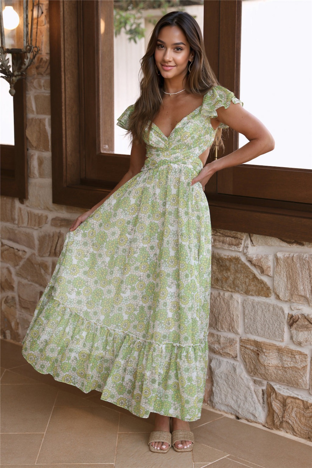 Starting Over Maxi Dress Green - luluinthesky