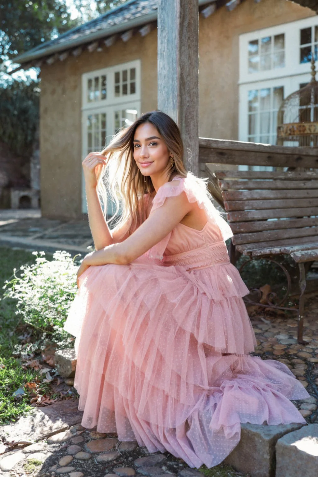 Belle Maxi Dress - Blush - luluinthesky