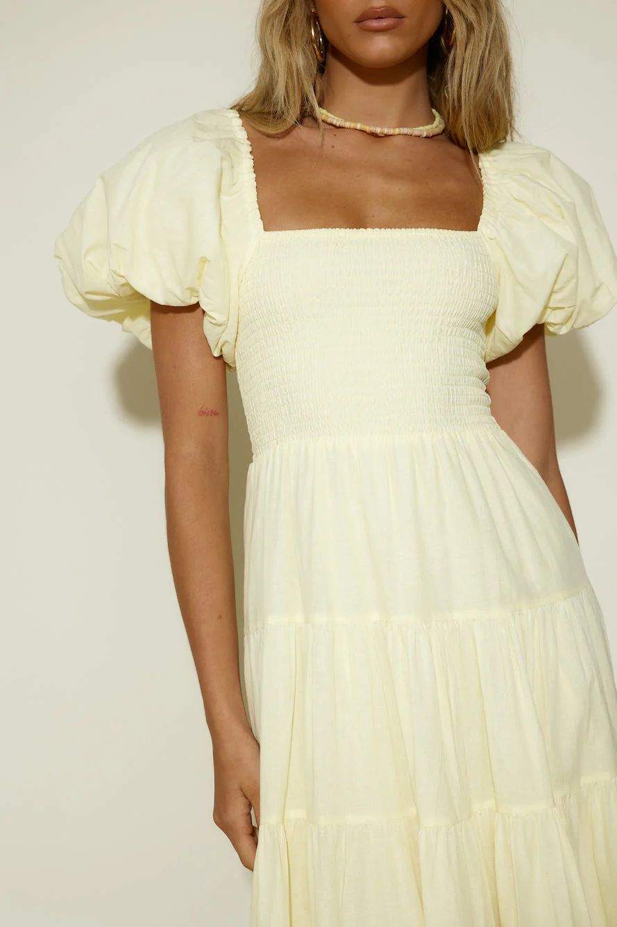 Adela Maxi Dress Yellow - luluinthesky