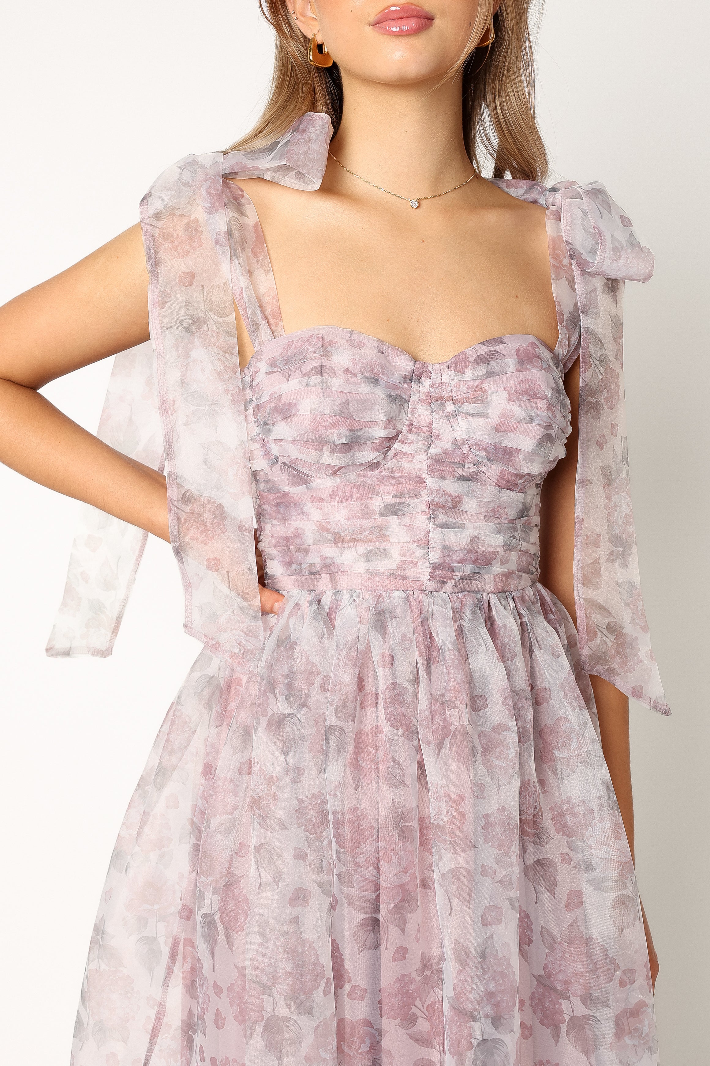 Floret Midi Dress - Dark Purple - luluinthesky