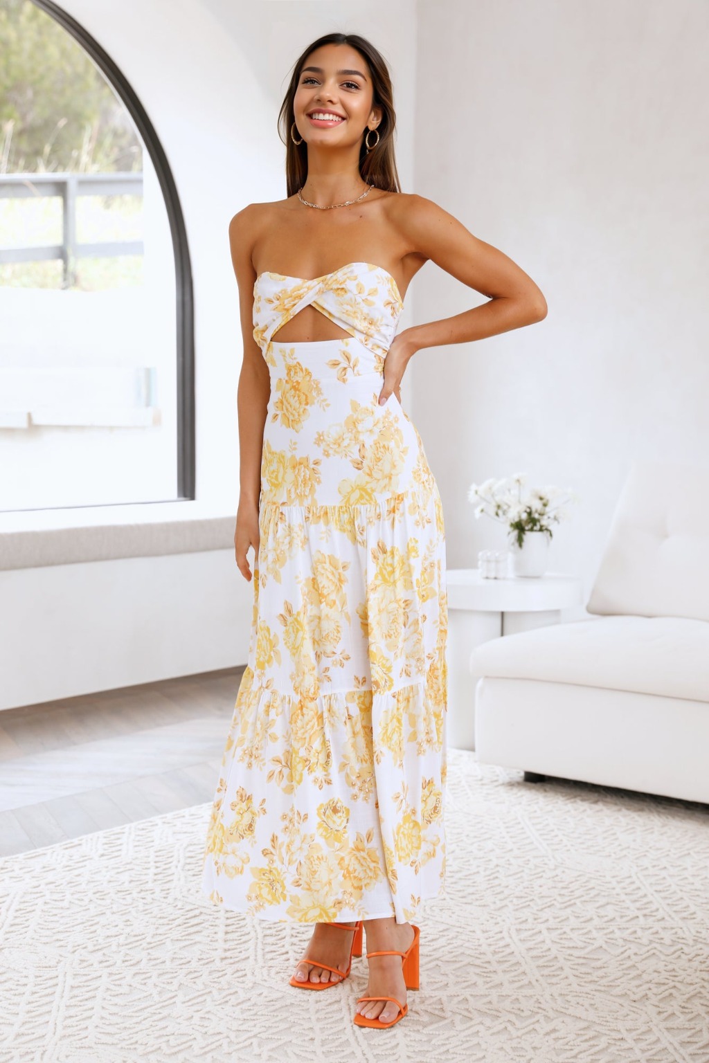 Annita Maxi Dress Yellow - luluinthesky