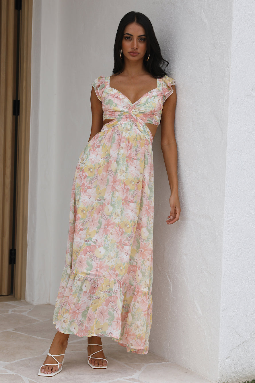 Watching Sunsets Maxi Dress Pink - luluinthesky