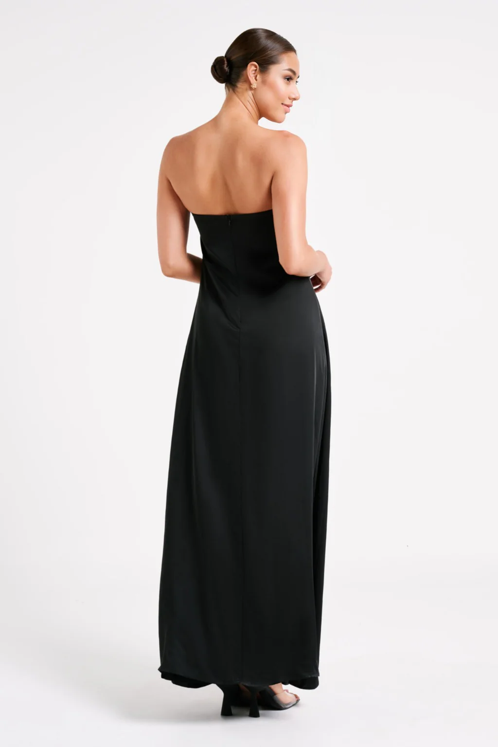 Luisa Strapless Maxi Dress - Black - luluinthesky