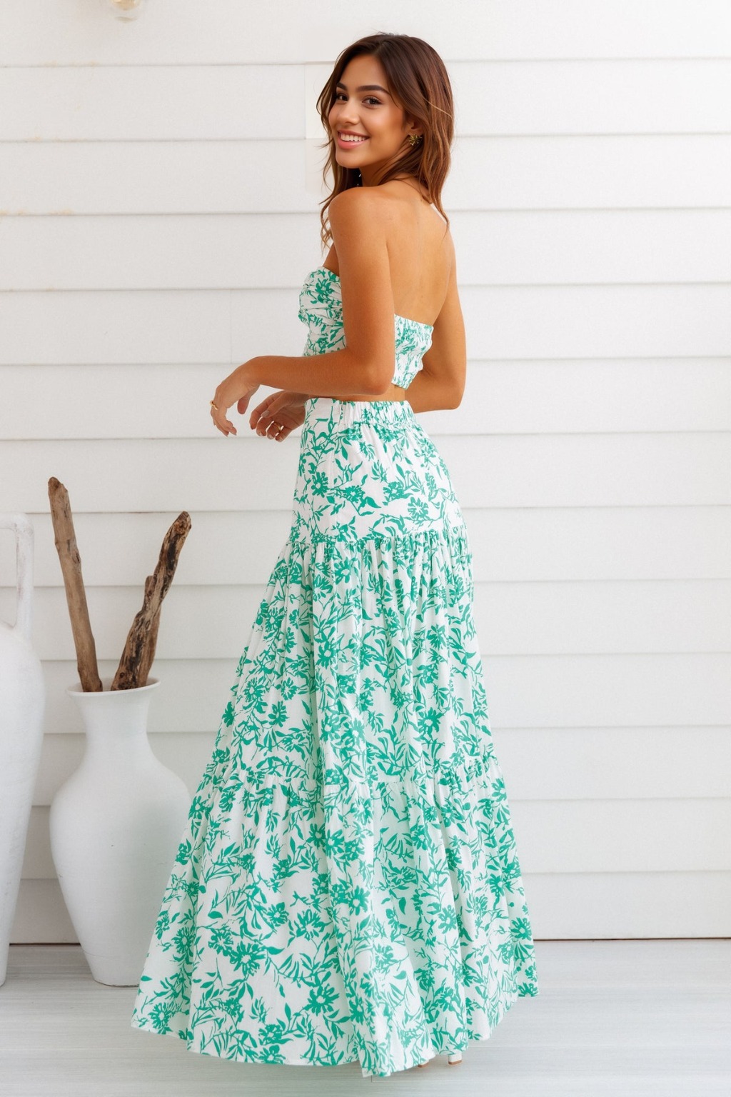 RUNAWAY Ayla Crop Top Green - luluinthesky