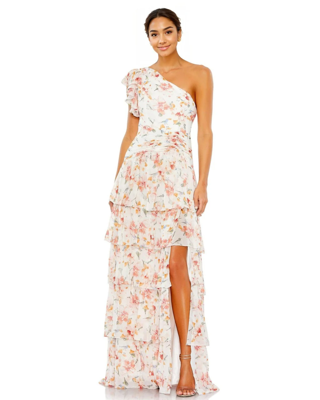 Mac Duggal 55810 Long Formal One Shoulder Print Gown - luluinthesky