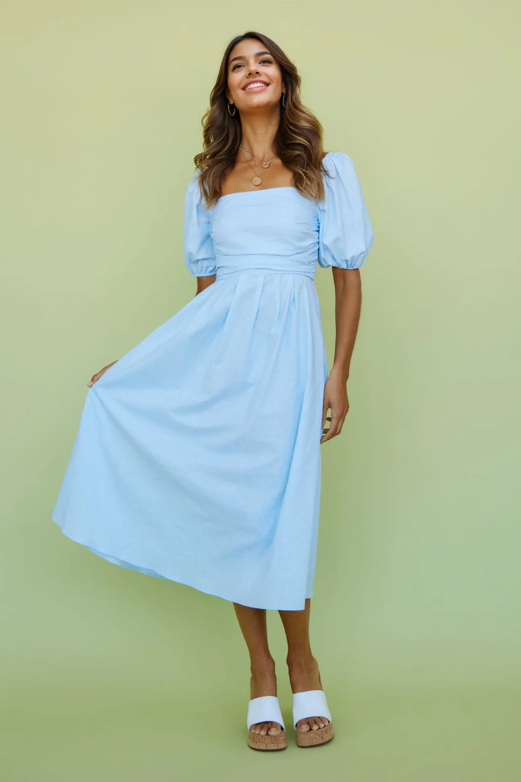 Delfino Maxi Dress Blue - luluinthesky