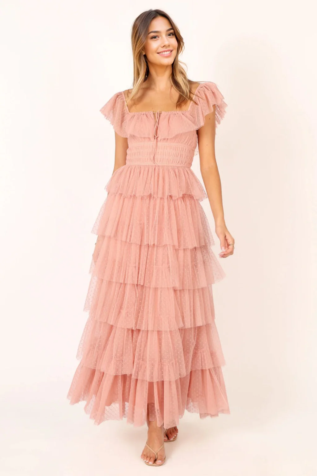 Belle Maxi Dress - Blush - luluinthesky