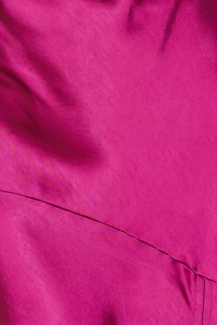 Athenian Satin Maxi Dress Fuchsia - luluinthesky