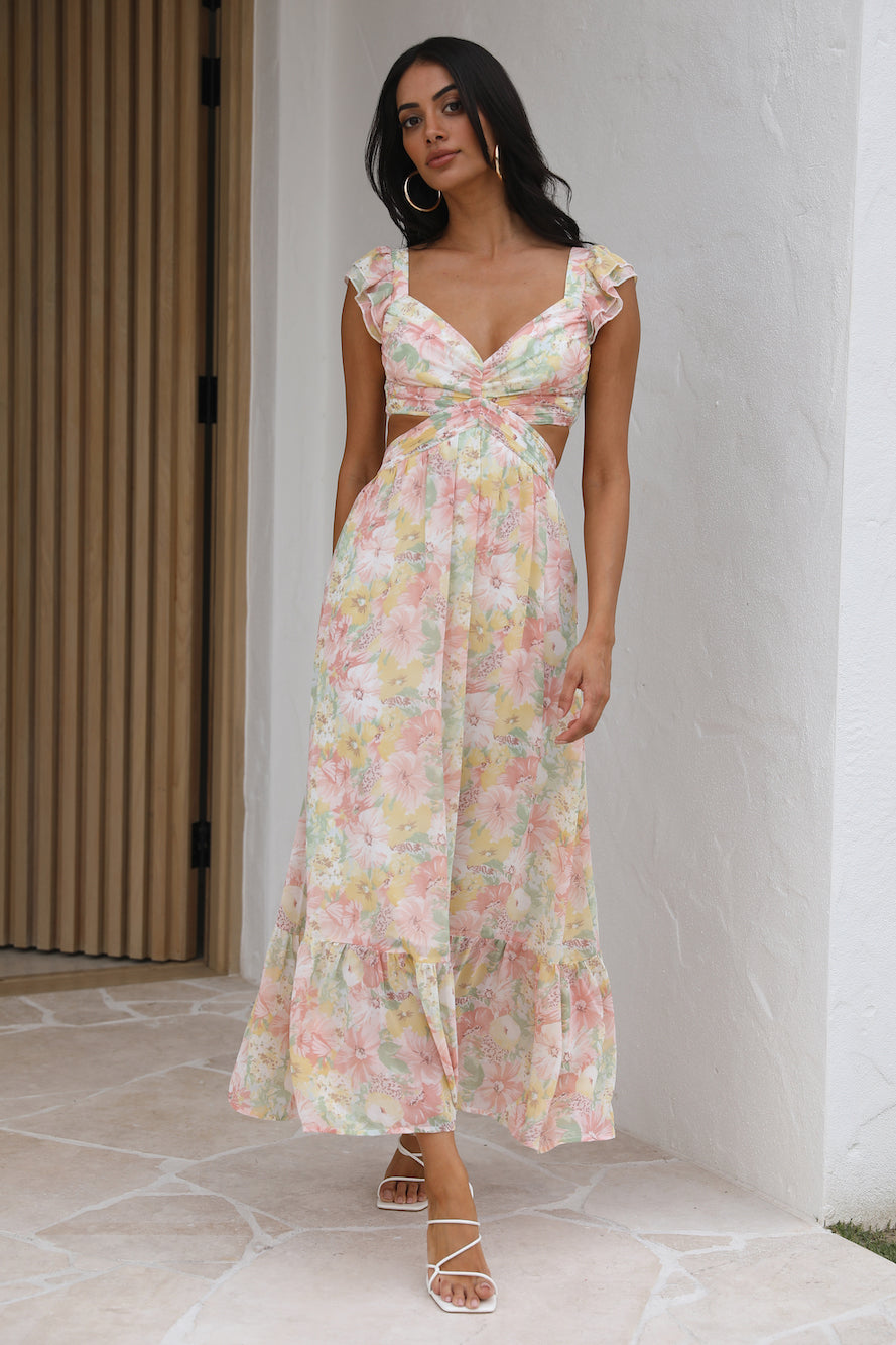Watching Sunsets Maxi Dress Pink - luluinthesky