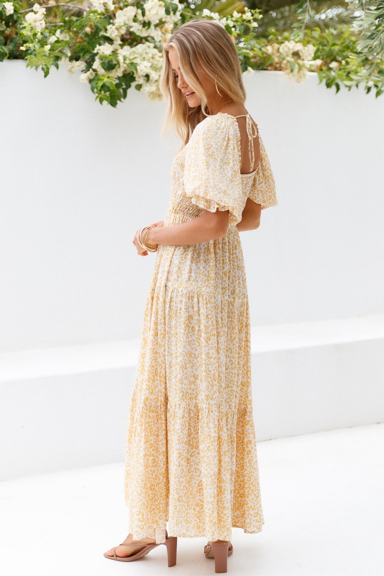 Bird Set Free Maxi Dress Yellow - luluinthesky