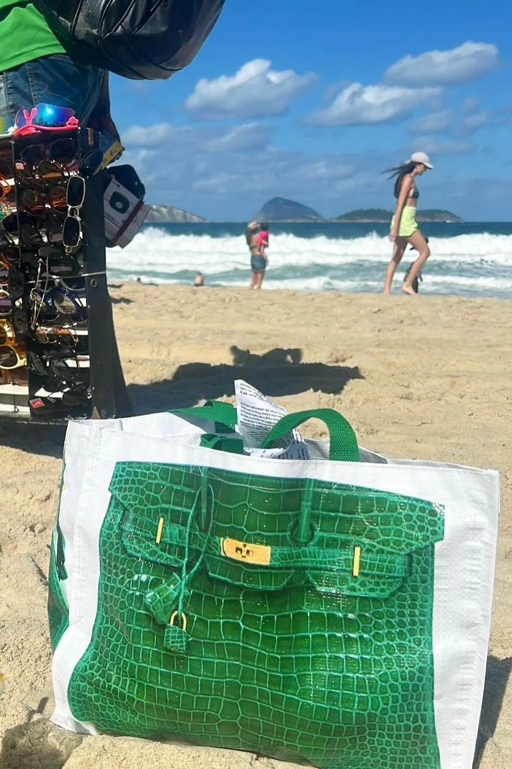 Grocery Bags Creative Parody Platinum Bag Print Woven Bag Full Take Down Birkin Fitness Casual Bag - luluinthesky