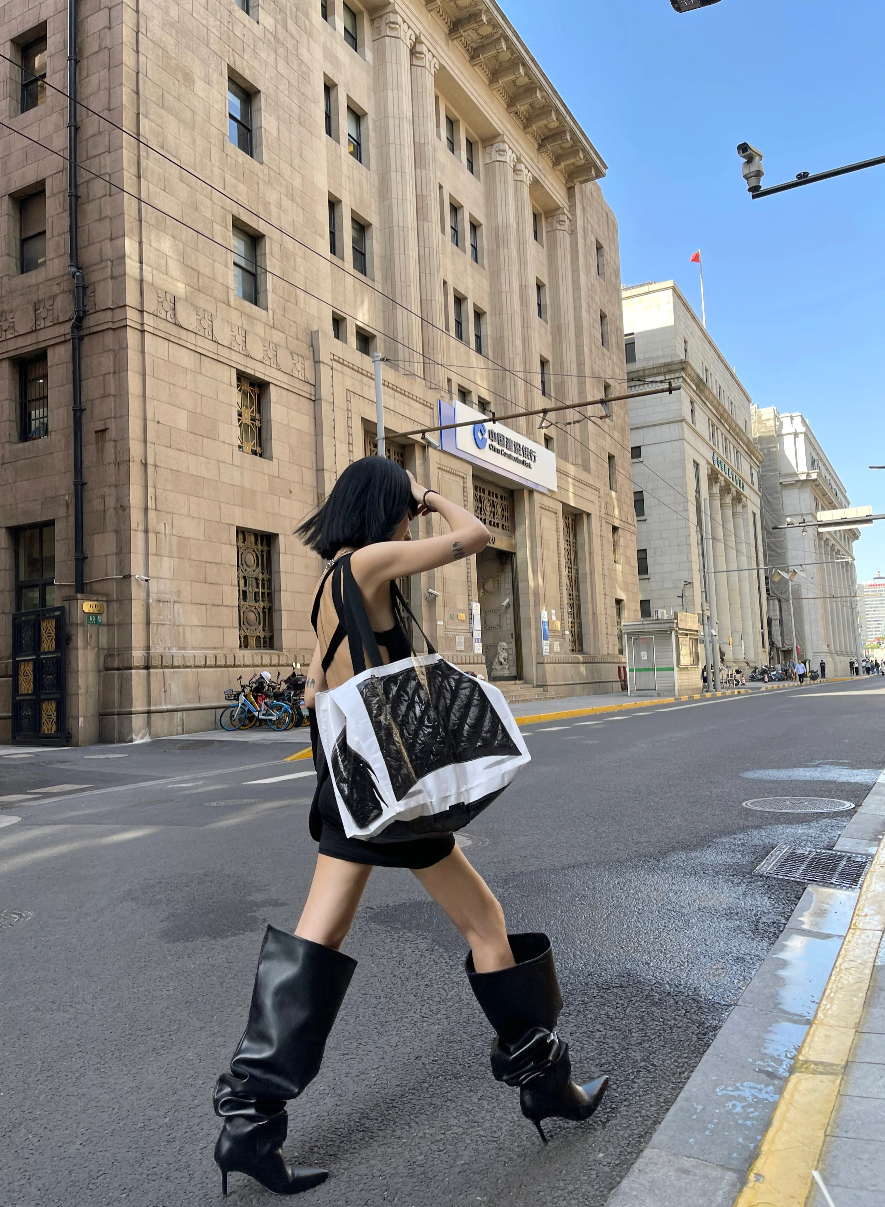 Grocery Bags Creative Parody Hourglass Bag Print Woven Bag Fire All Over Net Fitness Leisure Bag - luluinthesky