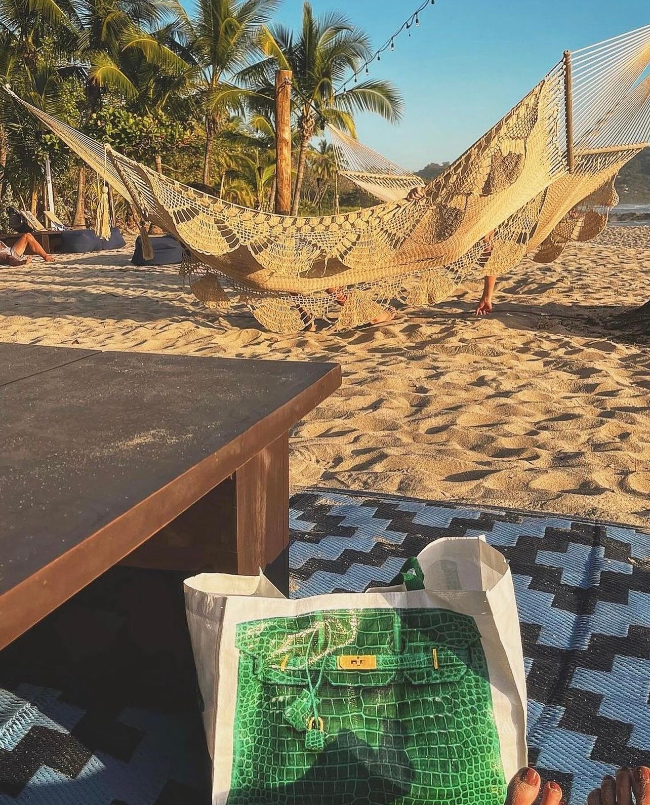 Grocery Bags Creative Parody Platinum Bag Print Woven Bag Full Take Down Birkin Fitness Casual Bag - luluinthesky