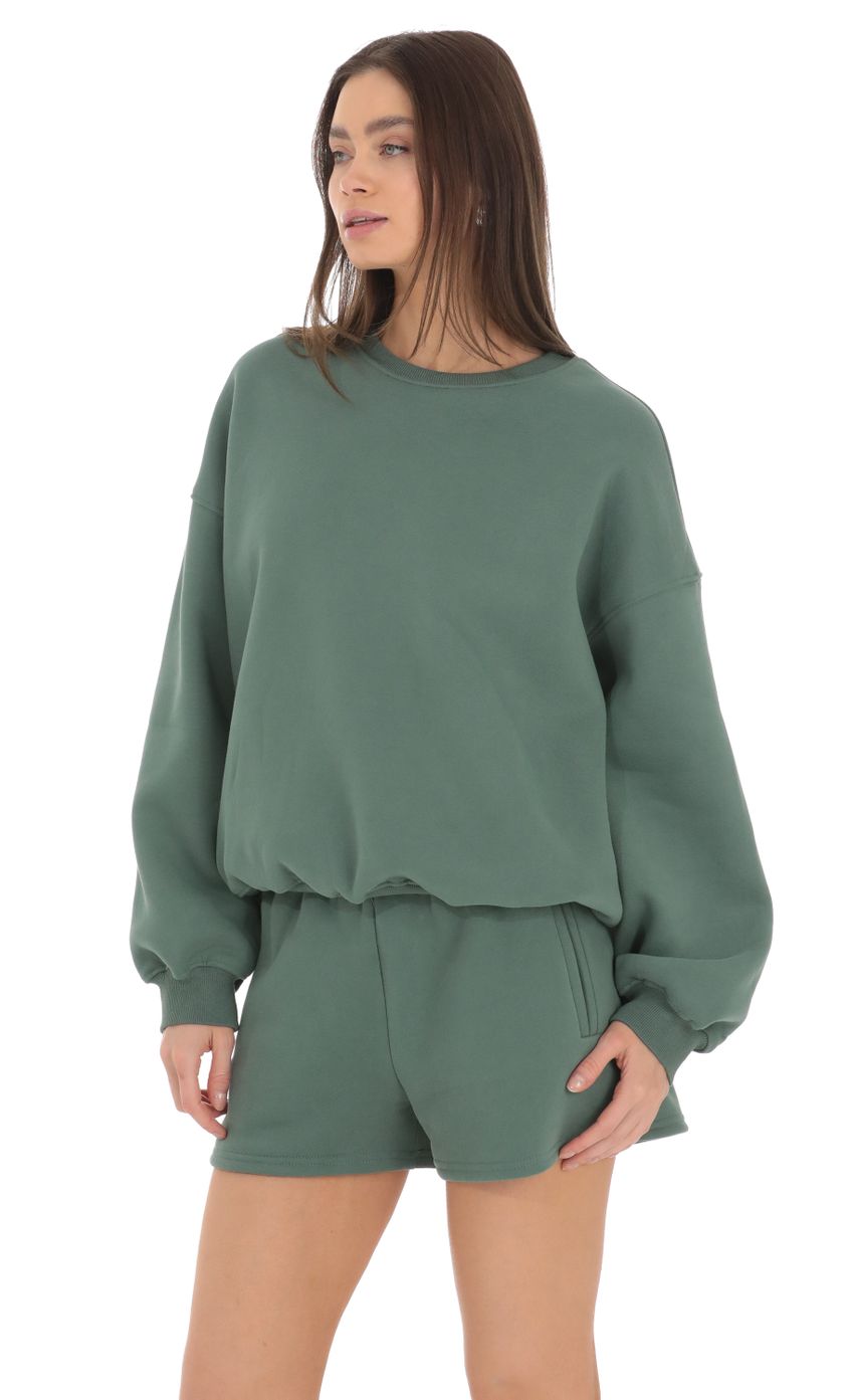 Fleece Jumper in Hunter - luluinthesky