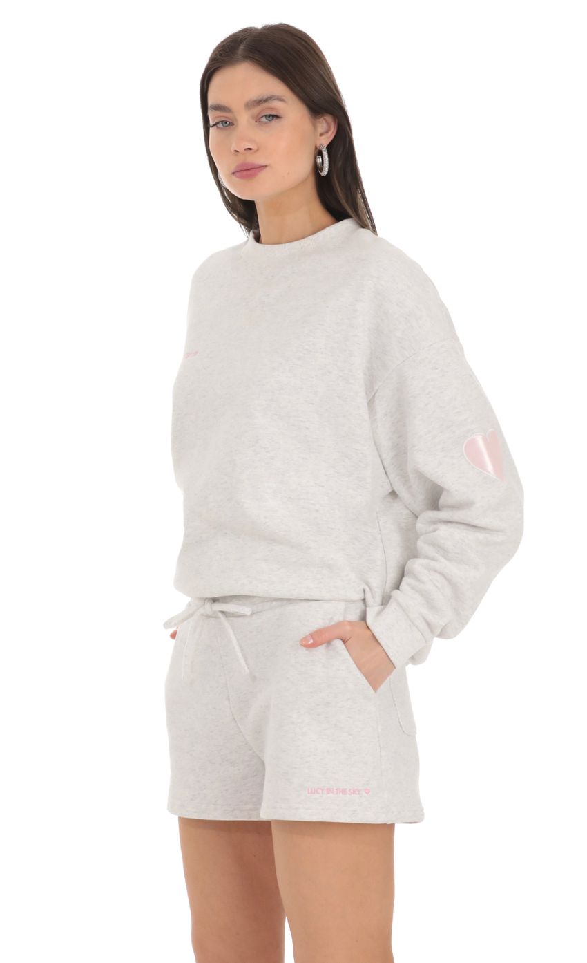 Embroidered Sports Suit in Grey - luluinthesky