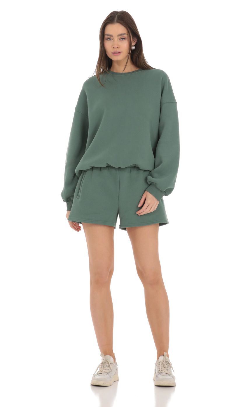 Fleece Jumper in Hunter - luluinthesky