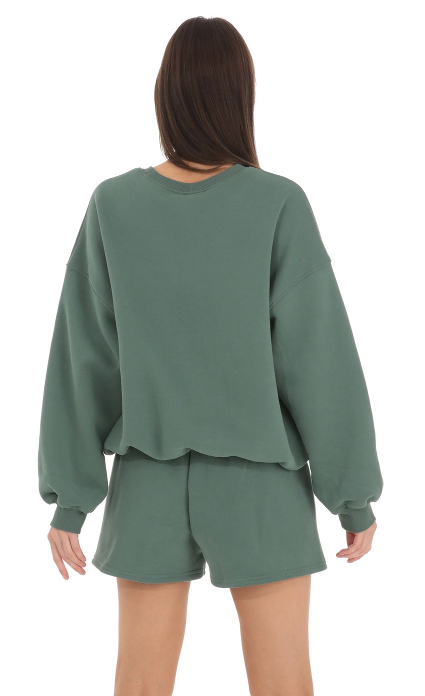 Fleece Jumper in Hunter - luluinthesky