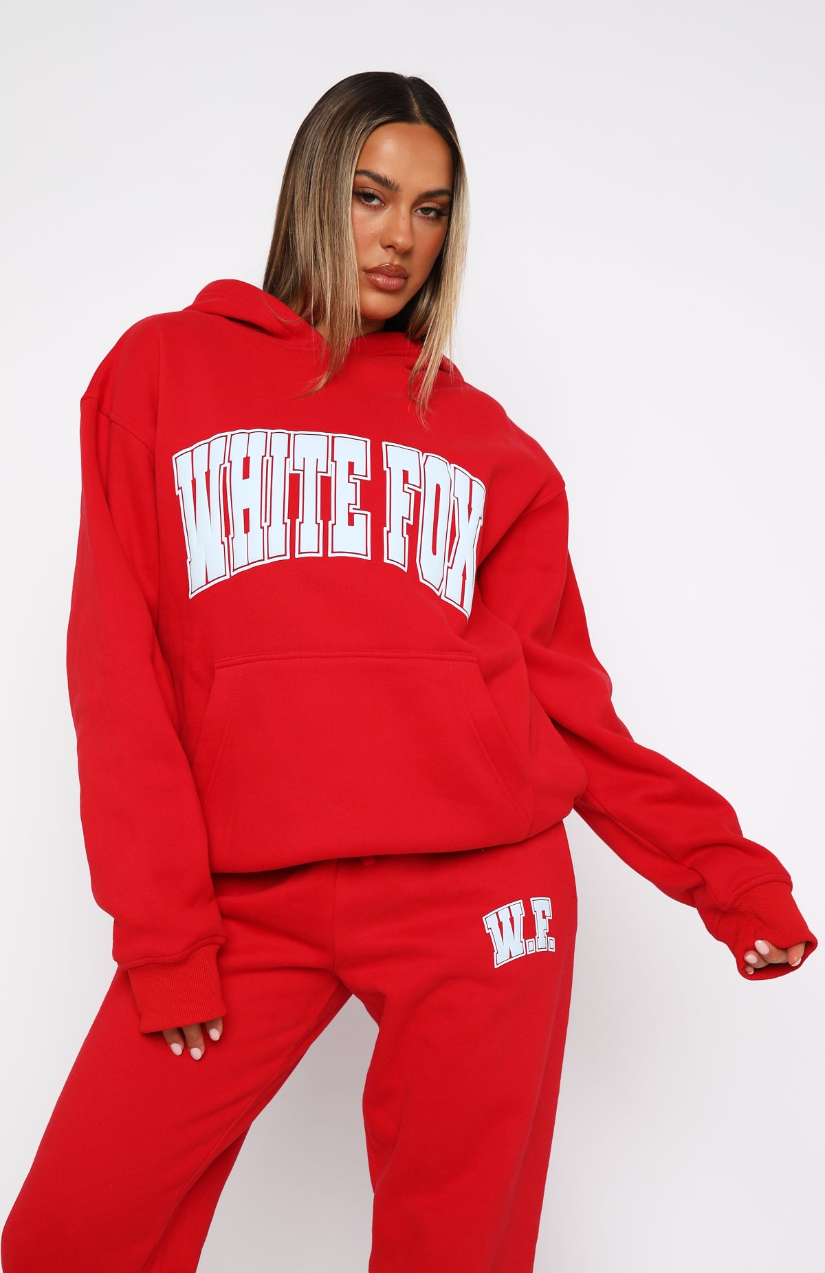 Decade Classics Varsity Oversized Hoodie Red - luluinthesky