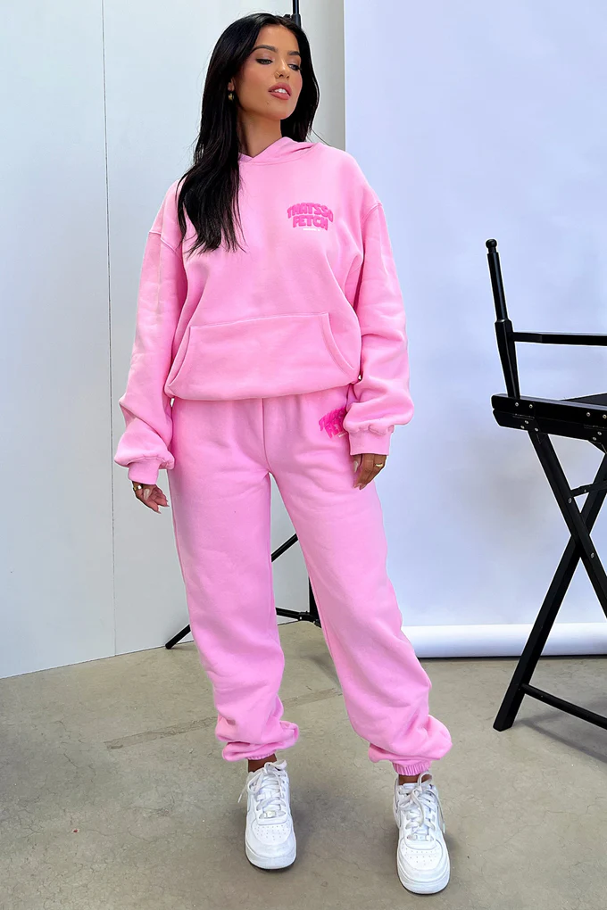 With Love Always Oversized Hoodie - Light Pink - luluinthesky
