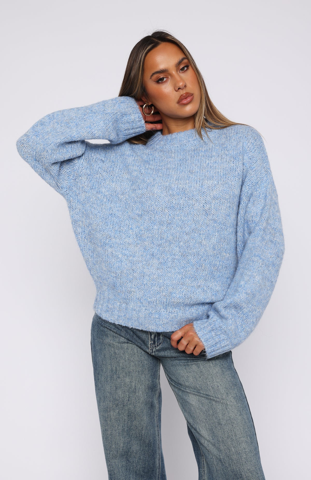 Ice Queen Knit Sweater Baby Blue - luluinthesky