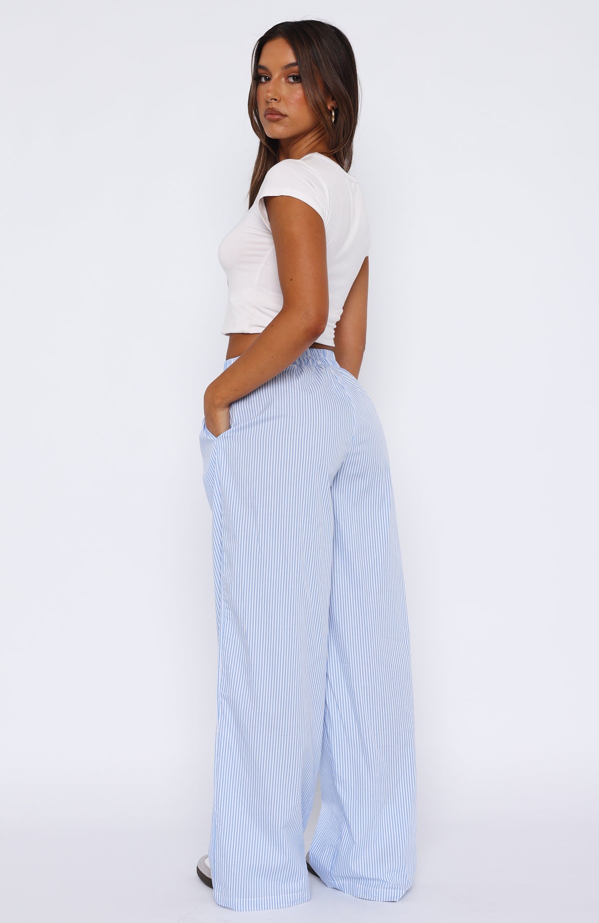Always About Us Stripe Pants Light Blue - luluinthesky