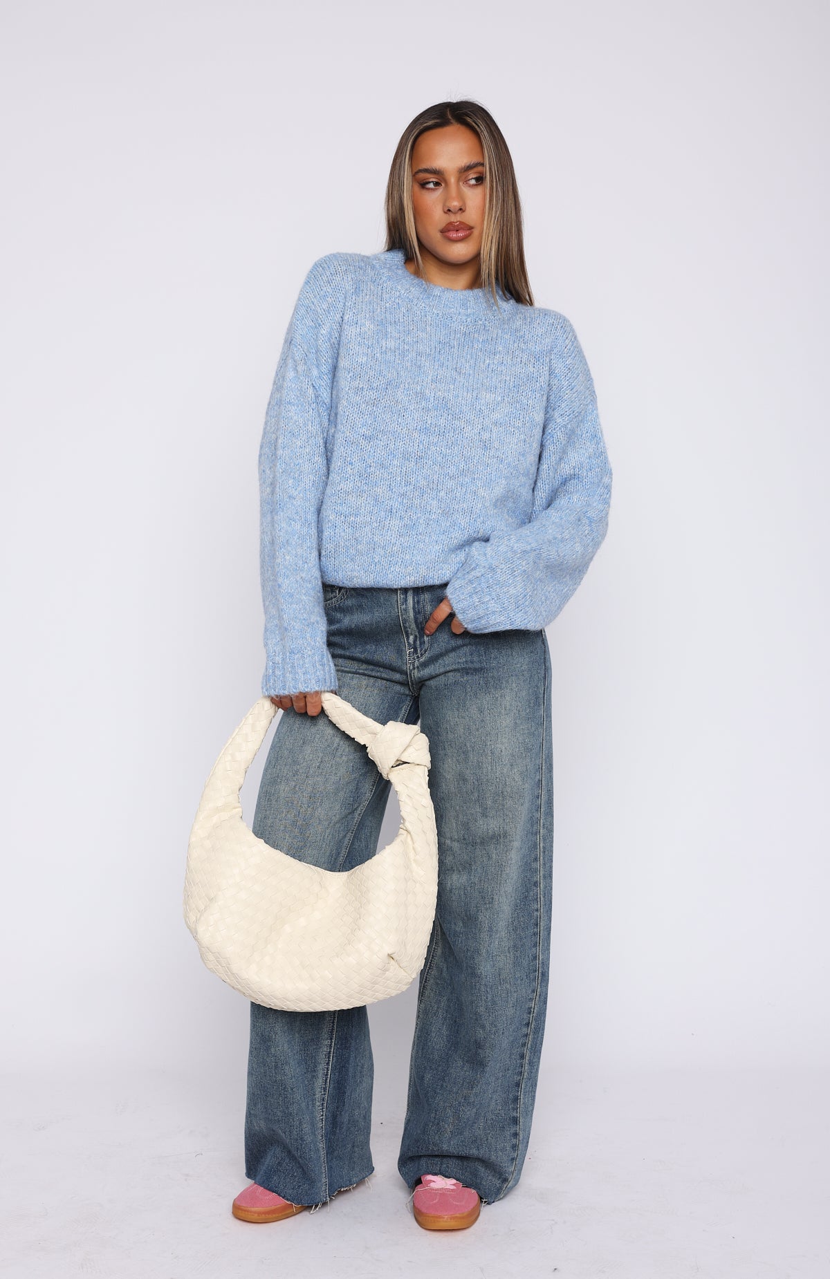 Ice Queen Knit Sweater Baby Blue - luluinthesky