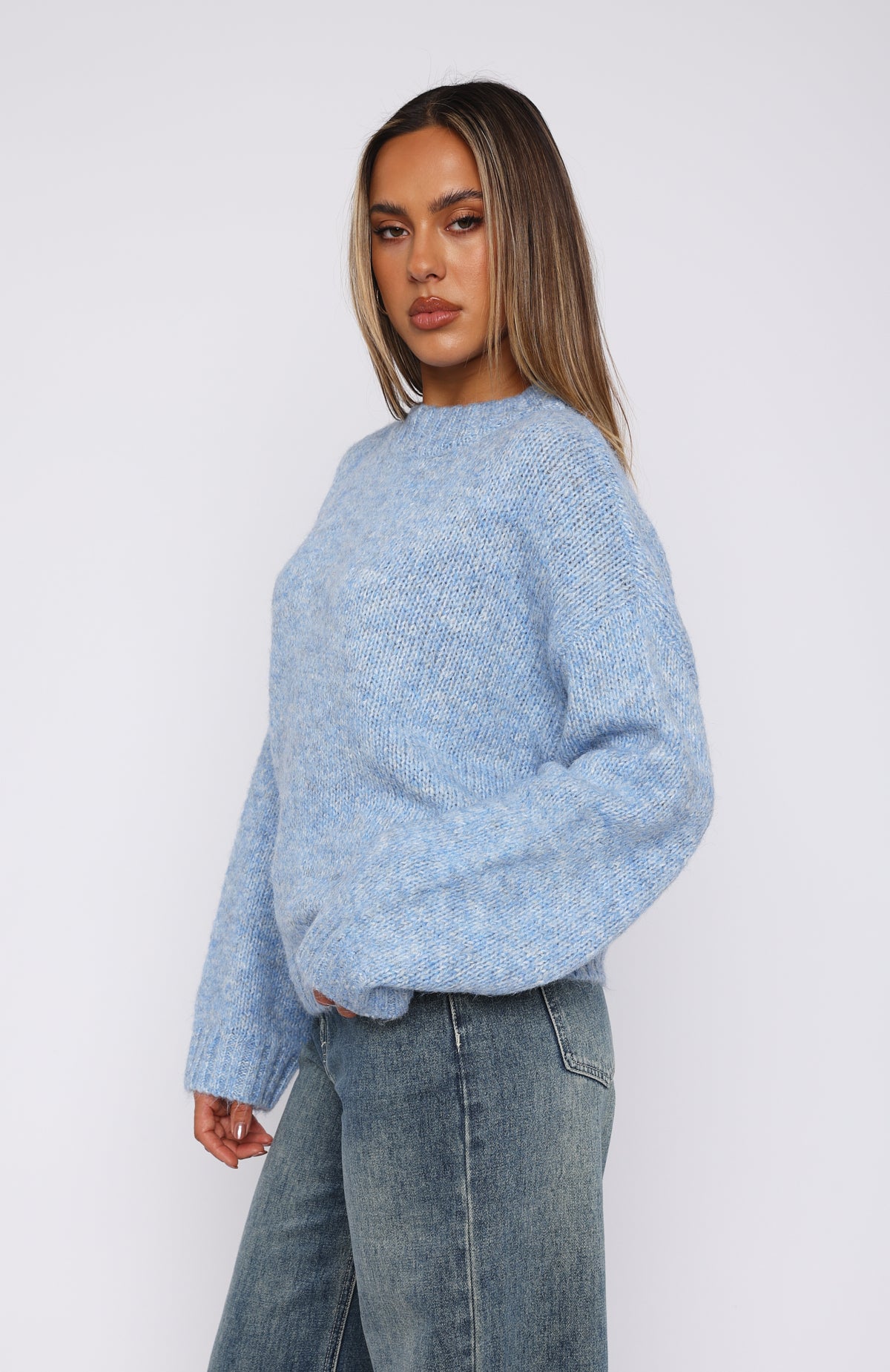 Ice Queen Knit Sweater Baby Blue - luluinthesky