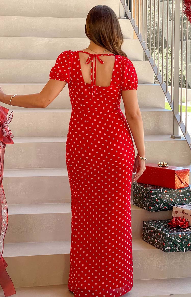 Lovella Red Polka Dot Maxi Dress - luluinthesky