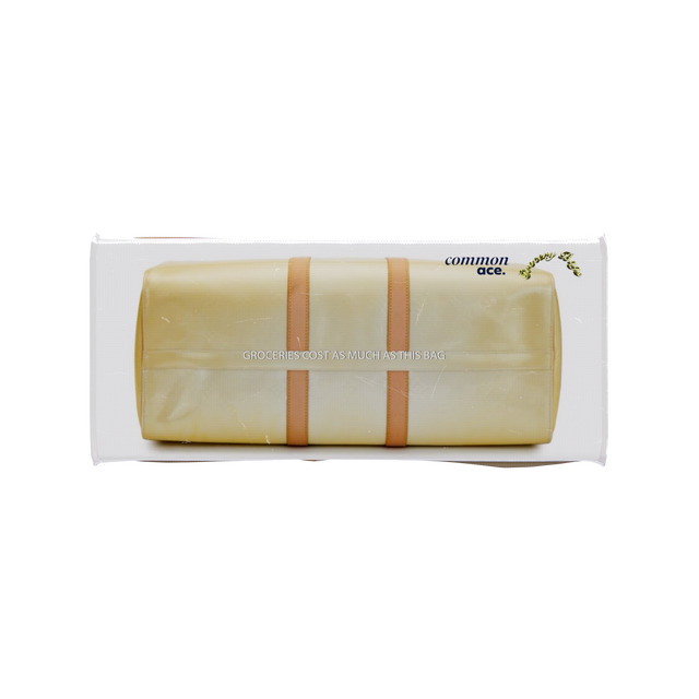 TITA ELVIE duffle Grocery Bag, yellow  canvas, large - luluinthesky