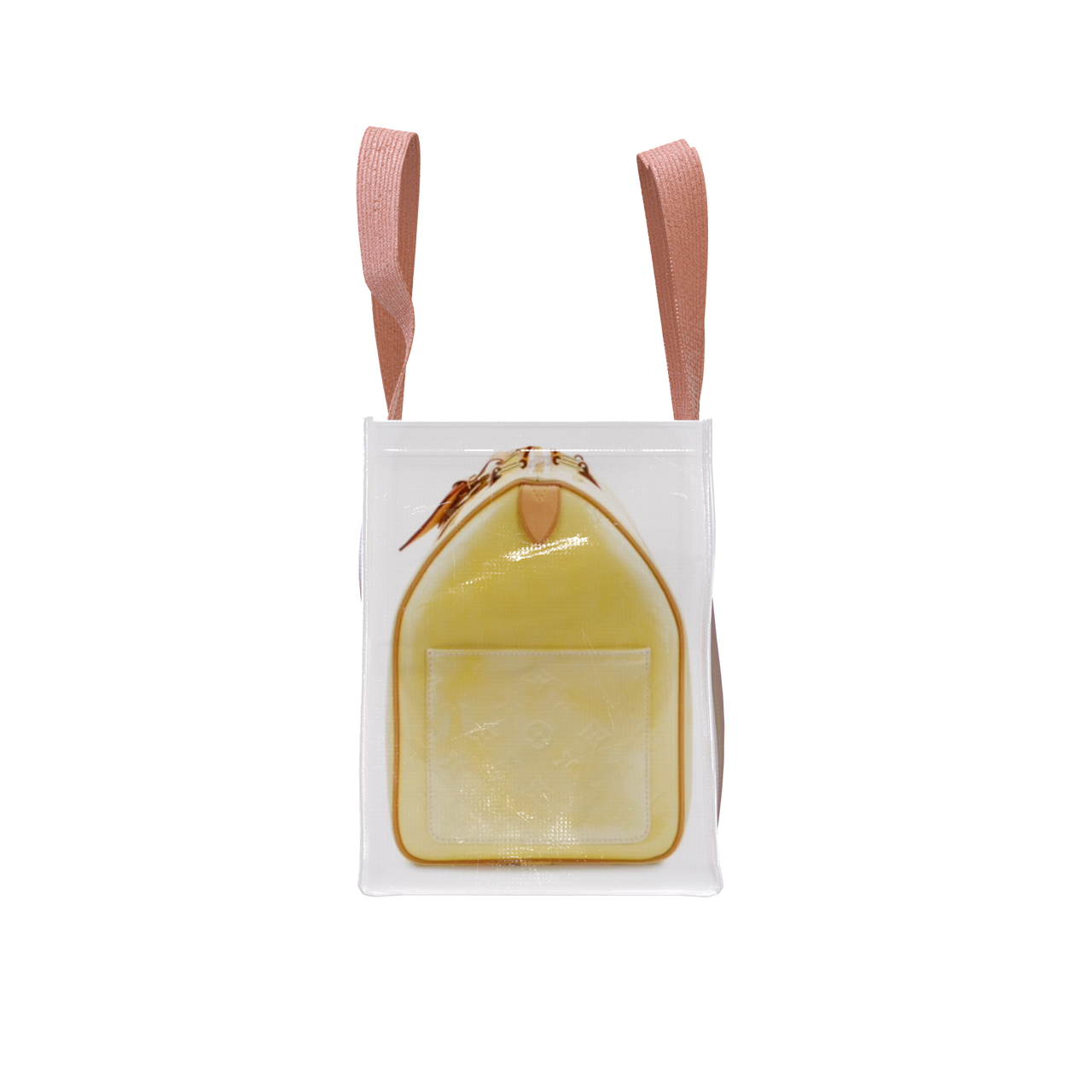 TITA ELVIE duffle Grocery Bag, yellow  canvas, large - luluinthesky