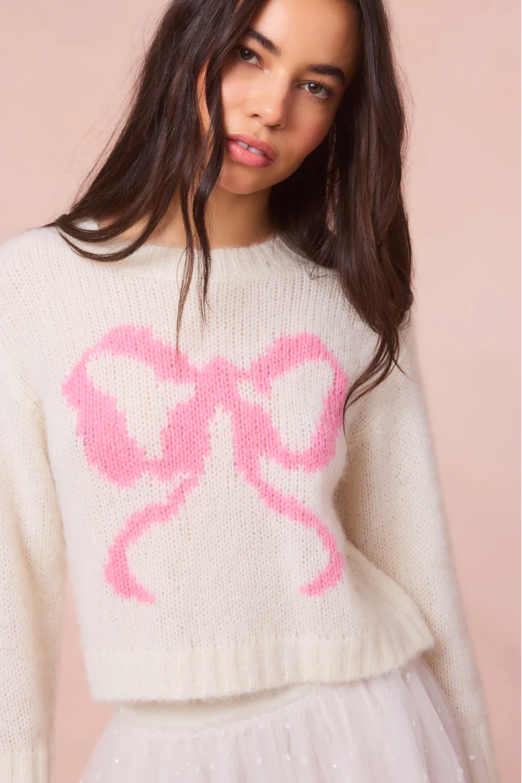 Jorah Alpaca-Blend Bow Pullover - luluinthesky