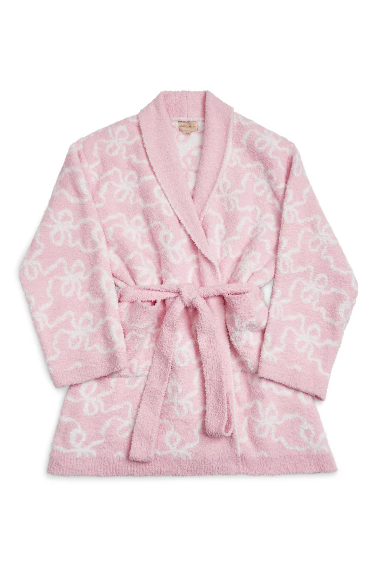Indie Teddy Bow Print Bath Robe - luluinthesky