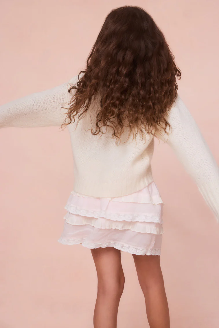 Girls Amya Wool Bow Pullover - luluinthesky