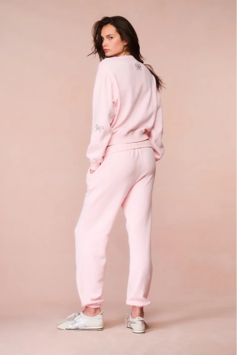 Amiyla Crystal Bow Fleece Pullover - luluinthesky