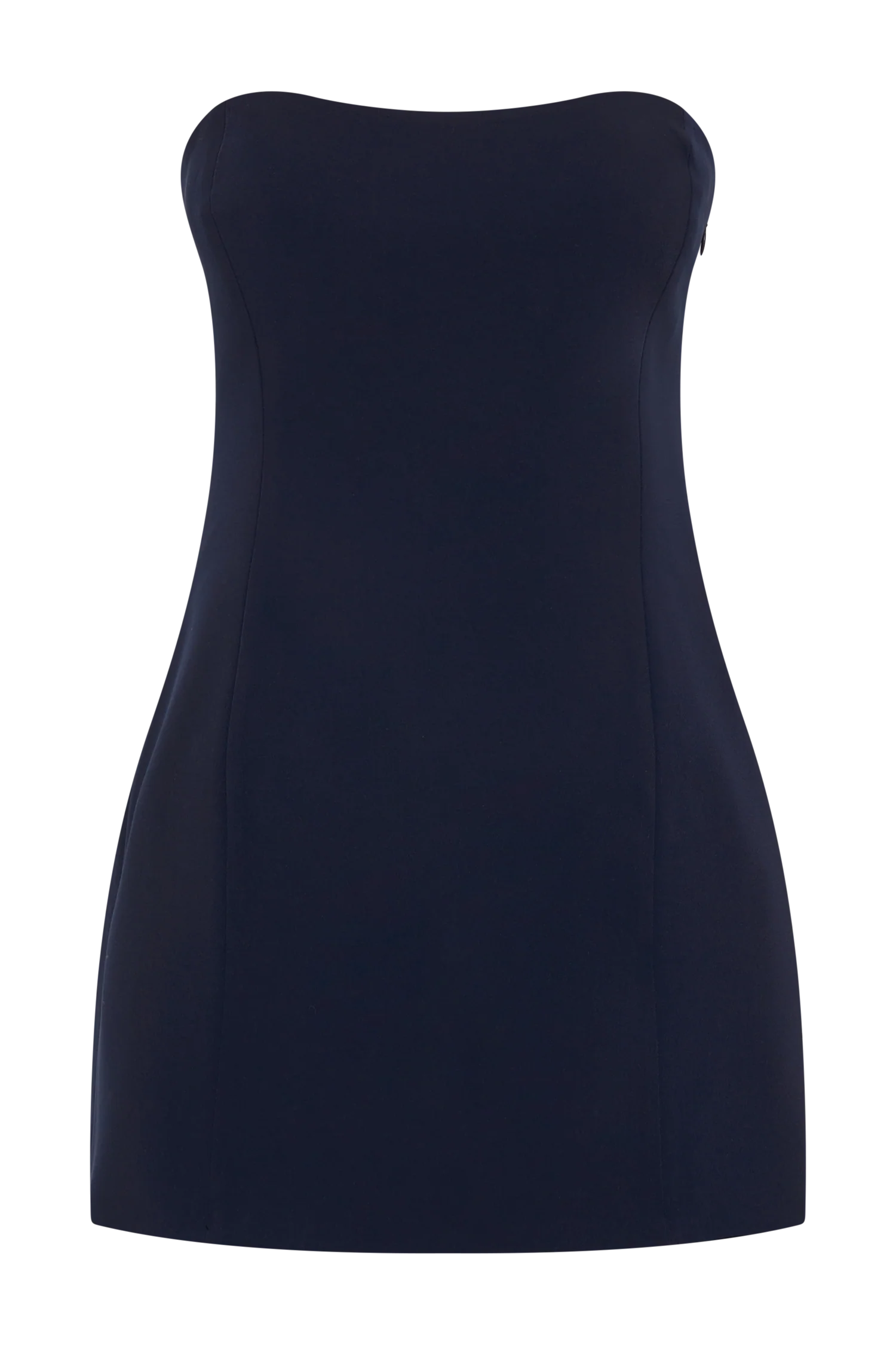 Neeka Strapless Bow Back Mini Dress - Navy - luluinthesky