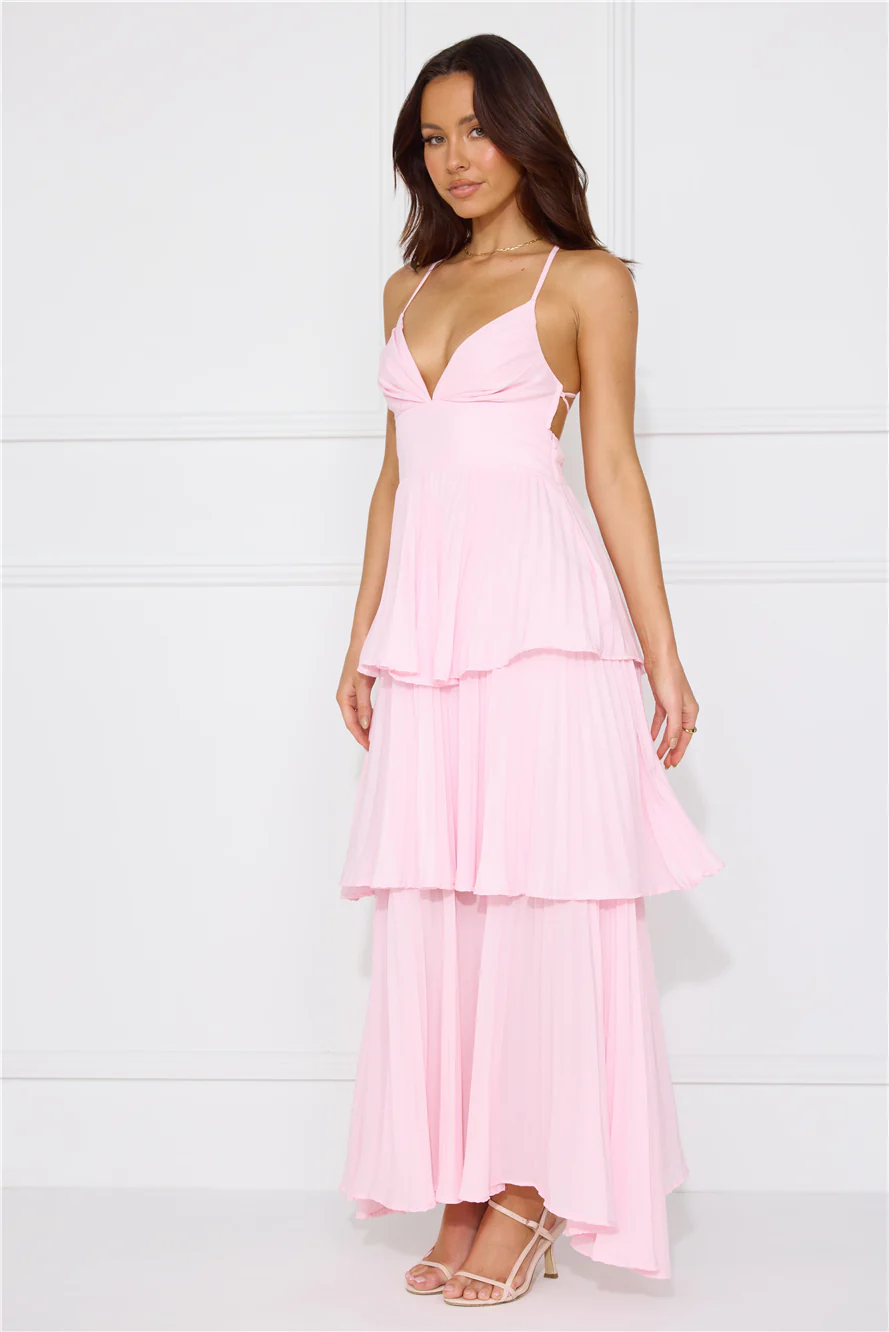Fashionably Ever After Maxi Dress Pink - luluinthesky