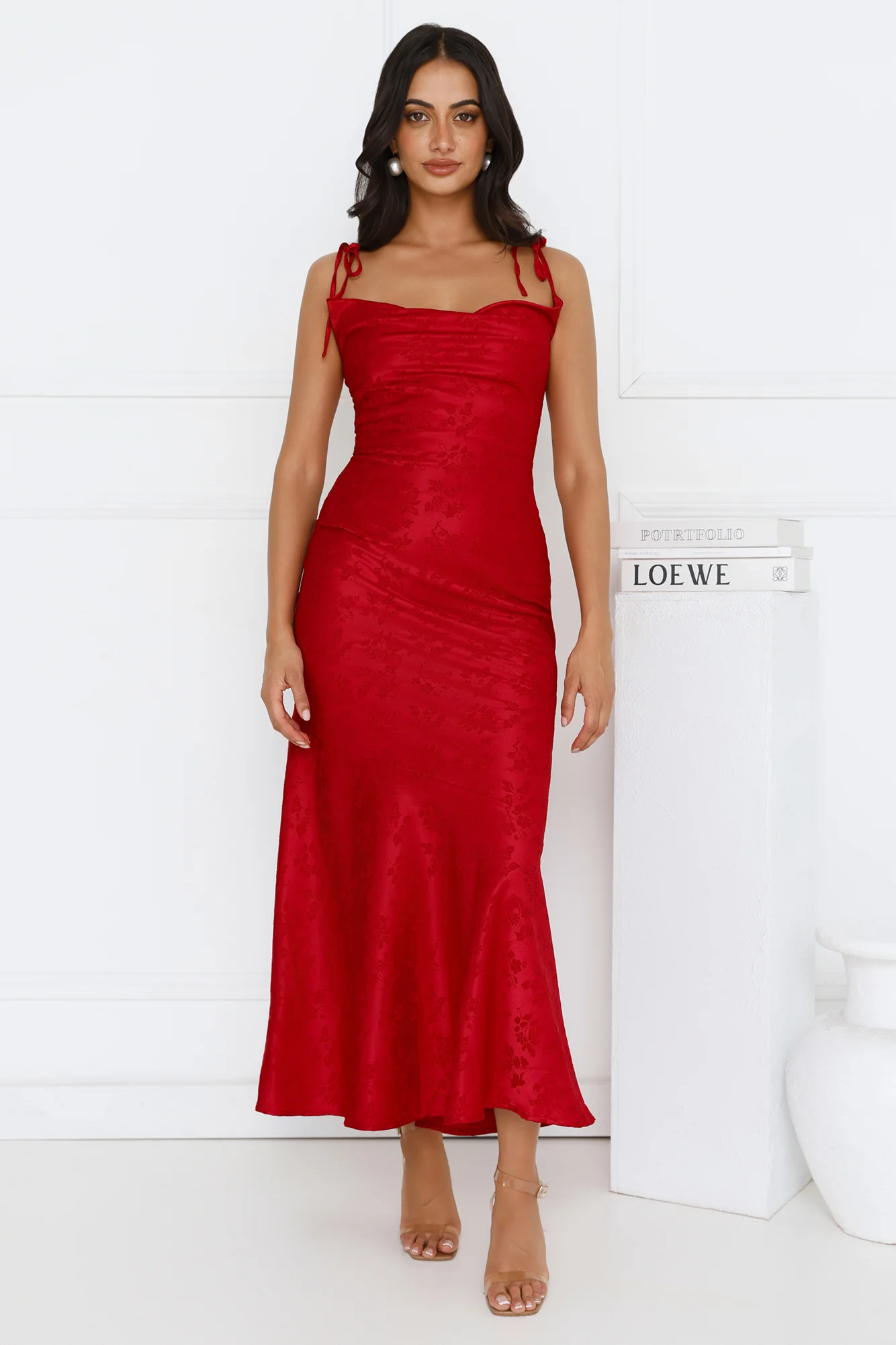Sophisticated City Maxi Dress Red - luluinthesky