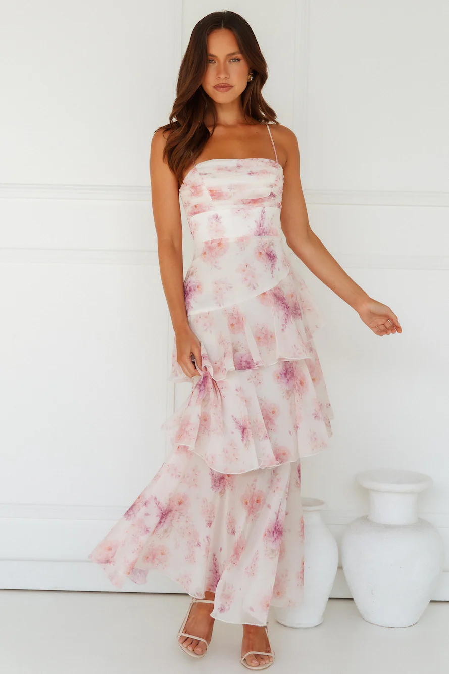 A Night Of Style Maxi Dress Pink - luluinthesky