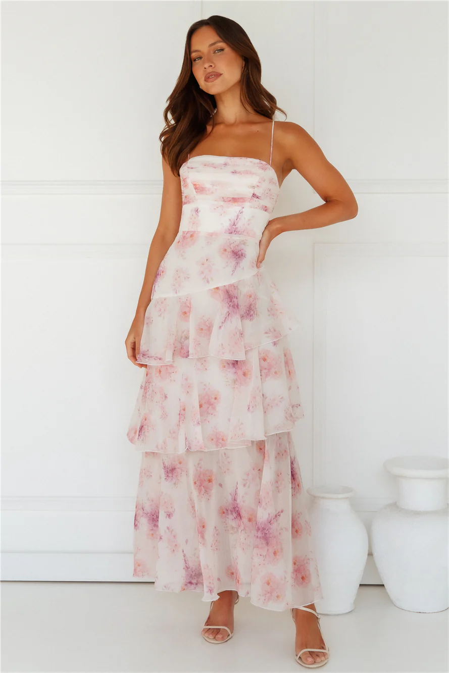 A Night Of Style Maxi Dress Pink - luluinthesky